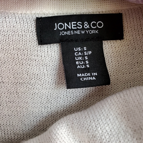 Jones & Co. Merino Wool Blend Grey Longline Cardigan size Small - Picture 2 of 6